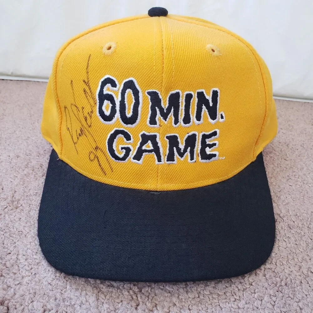 Vintage 90s Steelers Ray Seals Autographed 60 Minute Game Wool Blend Hat Cap NFL